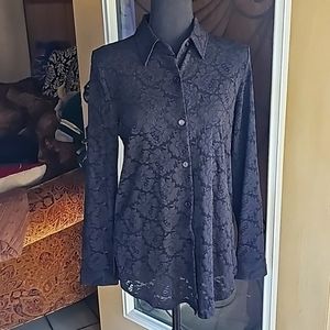Black Lace Long Sleeve top